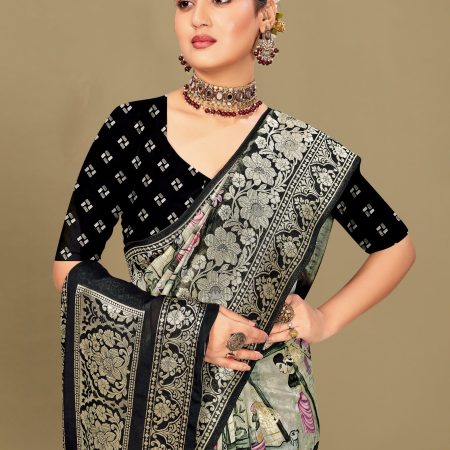 Elegant Zari Woven Borders