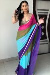 Innovative 1-Minute Ready To Wear Multi Color Georgette Saree