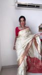 Attractive 1-Minute Ready To Wear Beige Soft Silk Saree