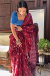 Winsome 1-Minute Ready To Wear Maroon Cotton Saree