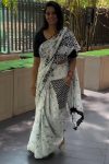 Felicitous 1 Minute Ready To Wear White Mul Cotton Digital Printed Saree With Pocket