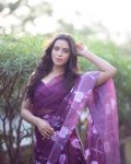 Beautiful 1-Minute Ready To Wear Wine Organza Silk Saree