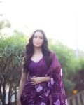 Beautiful 1-Minute Ready To Wear Wine Organza Silk Saree