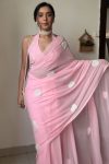 Incomparable 1-Minute Ready To Wear Pink Georgette Saree