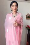 Incomparable 1-Minute Ready To Wear Pink Georgette Saree