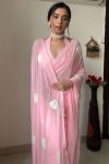 Incomparable 1-Minute Ready To Wear Pink Georgette Saree