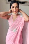 Incomparable 1-Minute Ready To Wear Pink Georgette Saree