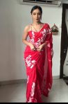 Gleaming 1-Minute Ready To Wear Red Georgette Saree