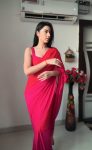 Divine 1-Minute Ready To Wear Red and Pink Georgette Saree