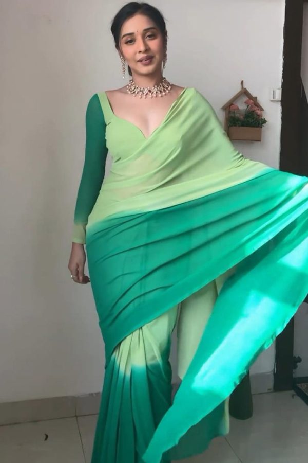 Winsome 1-Minute Ready To Wear Rama Georgette Saree