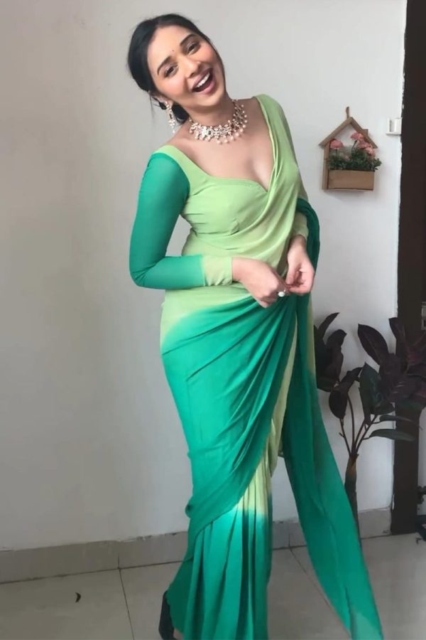 Winsome 1-Minute Ready To Wear Rama Georgette Saree