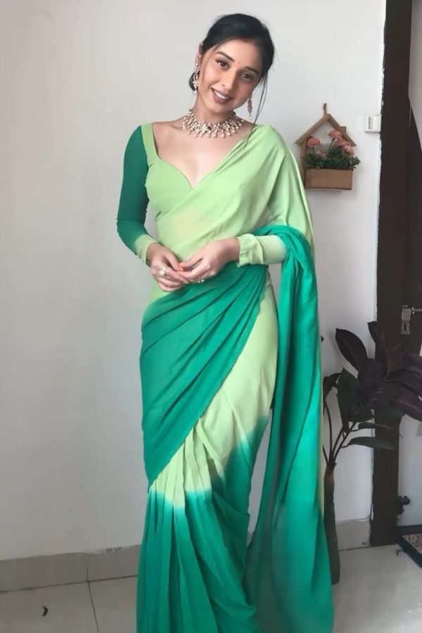 Winsome 1-Minute Ready To Wear Rama Georgette Saree