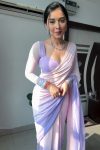 Glamorous 1-Minute Ready To Wear Lavender and Pink Georgette Saree