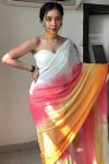 Luminous 1-Minute Ready To Wear Yellow and Pink Georgette Saree