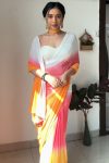 Luminous 1-Minute Ready To Wear Yellow and Pink Georgette Saree