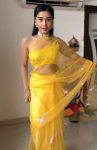 Vivacious 1-Minute Ready To Wear Yellow Organza Silk Saree