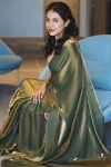 Allure Green Fancy Silk Saree With Vivacious Blouse Piece