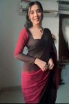 Preferable 1-Minute Ready To Wear Black and Maroon Georgette Saree