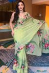 Lovely 1-Minute Ready To Wear Pista Georgette Saree