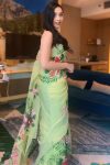 Lovely 1-Minute Ready To Wear Pista Georgette Saree