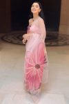 Most Flattering 1-Minute Ready To Wear Baby Pink Organza Silk Saree