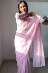 Propinquity 1-Minute Ready To Wear Baby Pink Georgette Saree