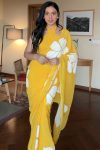 Piquant 1-Minute Ready To Wear Yellow Georgette Saree