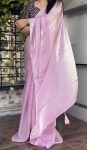 Prominent Pink Fancy Silk Saree With Fairytale Blouse Piece