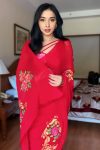 Forbearance 1-Minute Ready To Wear Red Georgette Saree