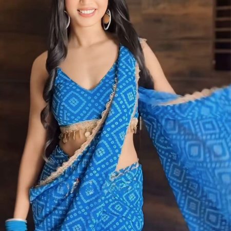 Winsome 1-Minute Ready To Wear Blue Georgette Saree