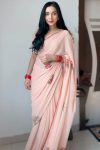 Staring 1-Minute Ready To Wear Peach Georgette Saree