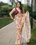 Innovative 1-Minute Ready To Wear Yellow Georgette Saree