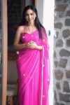 Ravishing 1-Minute Ready To Wear Dark Pink Georgette Saree