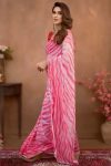 Opulent 1-Minute Ready To Wear Pink Georgette Saree