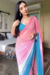 Scintilla 1-Minute Ready To Wear Pink and Sky Georgette Saree