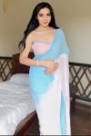 Beauteous 1-Minute Ready To Wear Sky and Baby Pink Georgette Saree