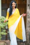 Impressive 1-Minute Ready To Wear Yellow & White Georgette Saree