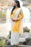 Impressive 1-Minute Ready To Wear Yellow & White Georgette Saree