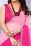 Marvellous 1-Minute Ready To Wear Pink Georgette Saree